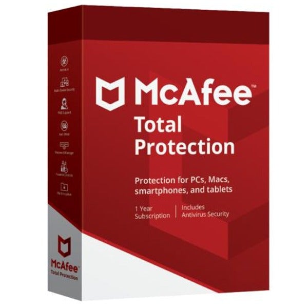 McAfee Total Protection - 2 Years / 5 Devices - Europe/UK Flags